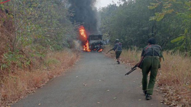 တိုက်ပွဲအတွင်း စစ်ကောင်စီတပ်ဖွဲ့ဝင် ခုနစ်ဦးသေဆုံးကြောင်း CDF-Asho ထုတ်ပြန် တိုက်ပွဲအတွင်း စစ်ကောင်စီတပ်ဖွဲ့ဝင် ခုနစ်ဦးသေဆုံးကြောင်း CDF-Asho ထုတ်ပြန်