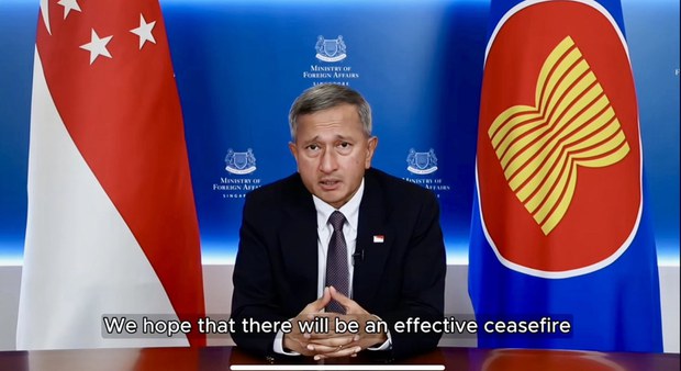မြန်မာမှာ အပစ်အခတ်ရပ်စဲရေးလုပ်ဖို့ မျှော်လင့်ကြောင်း စင်ကာပူနိုင်ငံခြားရေးဝန်ကြီးပြော မြန်မာမှာ အပစ်အခတ်ရပ်စဲရေးလုပ်ဖို့ မျှော်လင့်ကြောင်း စင်ကာပူနိုင်ငံခြားရေးဝန်ကြီးပြော