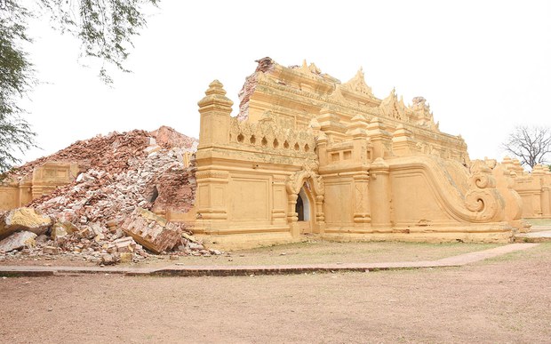 ငလျင်ကြောင့် အင်းဝရှေးဟောင်းအဆောက်အအုံ သုံးပုံနှစ်ပုံခန့်ပျက်စီး