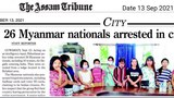 အာသံပြည်နယ်မှာ မြန်မာနိုင်ငံသား ၂၆ ဦးကို အိန္ဒိယရဲတပ်ဖွဲ့ ဖမ်းဆီး