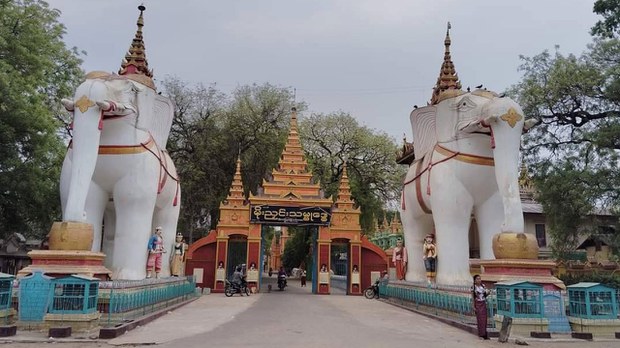 မိုးညှင်းသမ္ဗုဒ္ဓေဘုရားဝင်း လက်နက်ကြီးကျလို့ တစ်ဦးသေ၊ ၁၂ ဦး ဒဏ်ရာရ