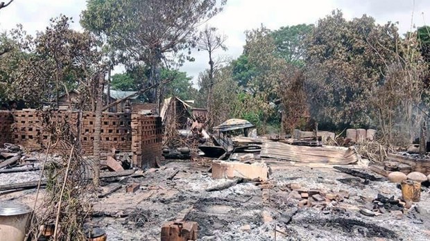 မြောင်နဲ့ ကနီမြို့နယ် ရွာကိုးရွာက အိမ် ၁၇၀ ကျော် မီးရှို့ခံရ မြောင်နဲ့ ကနီမြို့နယ် ရွာကိုးရွာက အိမ် ၁၇၀ ကျော် မီးရှို့ခံရ