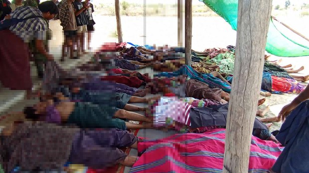 လက်ထုတ္တောရွာ အစုလိုက်အပြုံလိုက်သတ်ဖြတ်မှု စစ်ရာဇဝတ်မှုမြောက်ကြောင်း NUG ပြော လက်ထုတ္တောရွာ အစုလိုက်အပြုံလိုက်သတ်ဖြတ်မှု စစ်ရာဇဝတ်မှုမြောက်ကြောင်း NUG ပြော