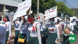 လူမစုရအမိန့် စစ်အစိုးရ ထုတ်ပြန်လိုက်ပေမယ့် ဆန္ဒပြပွဲတွေ နိုင်ငံအနှံဆက်ရှိနေ