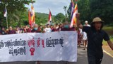 သရက်ချောင်းမှာ သံဃာတော်တွေ ဦးဆောင်ချီတက် ဆန္ဒပြ