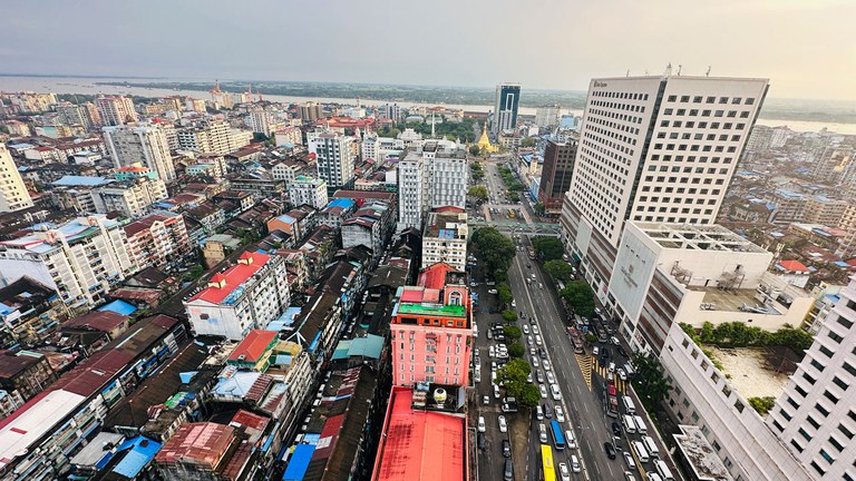 ရန်ကုန်တိုင်း၊ ပန်းဘဲတန်းမြို့နယ် တစ်နေရာအား ၂၀၂၃ ခုနှစ်၊ နိုဝင်ဘာလ ၈ ရက်နေ့က တွေ့ရစဉ်။ (Photo: RFA)