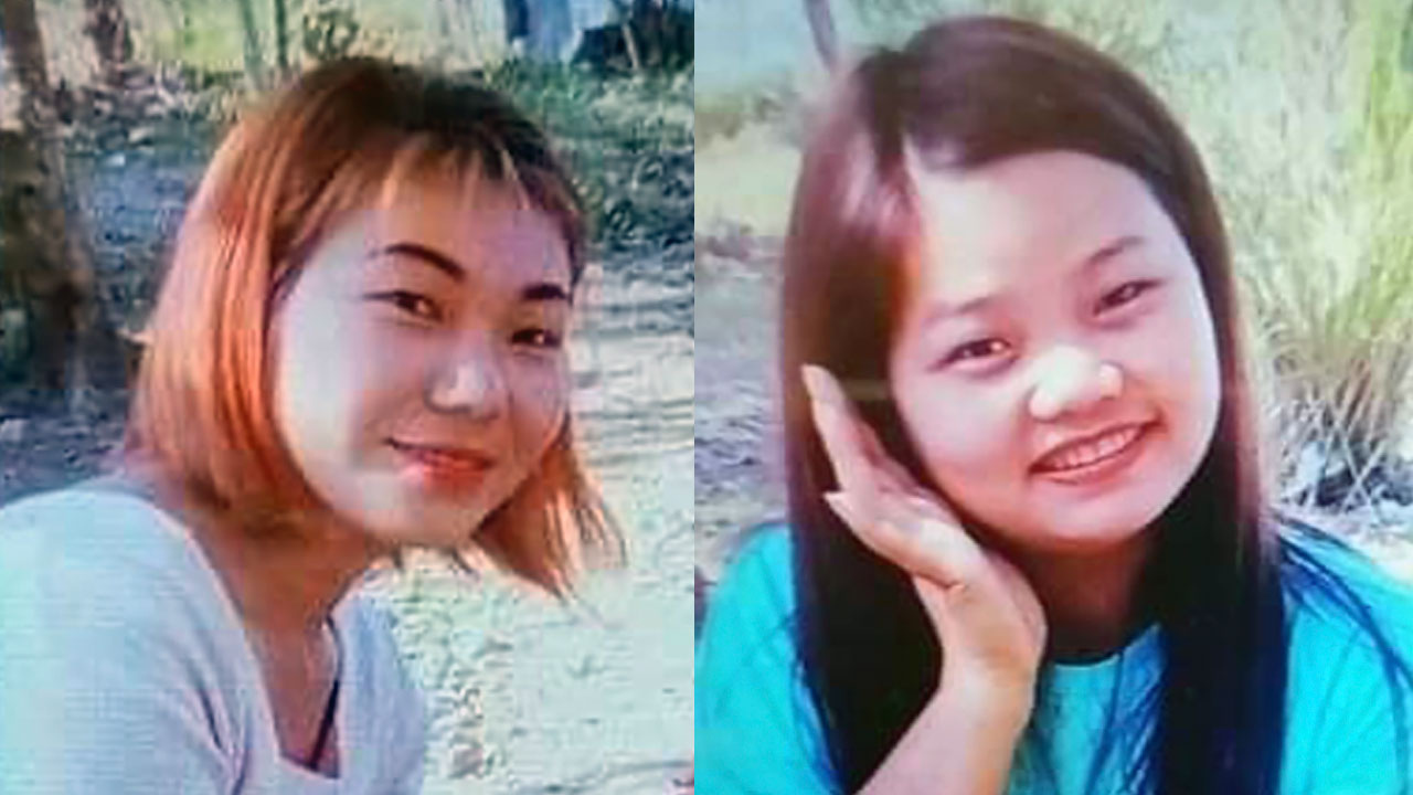 ကချင်ပြည်နယ်၊ မိုးညှင်းမြို့နယ်၊ ဆားမှော်ကျေးရွာက မအင်ဒေါင်နန်လွမ် (ဝဲဘက်) နဲ့ မဖောင်မားခေါန်ဘူတို့အား တွေ့ရစဉ်။ (Photo: Citizen Journalist)