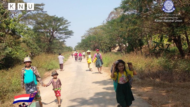 KNU နယ်မြေအတွင်း တိုက်ပွဲကြောင့် အရပ်သား ၅၀၀၀ ကျော် ထွက်ပြေးနေရ KNU နယ်မြေအတွင်း တိုက်ပွဲကြောင့် အရပ်သား ၅၀၀၀ ကျော် ထွက်ပြေးနေရ