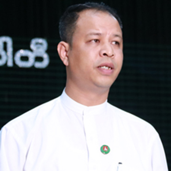 ကြံ့ခိုင်ဖွံ့ဖြိုးရေးပါတီ ပြောရေးဆိုခွင့်ရှိသူ ဒေါက်တာနန္ဒာလှမြင့်