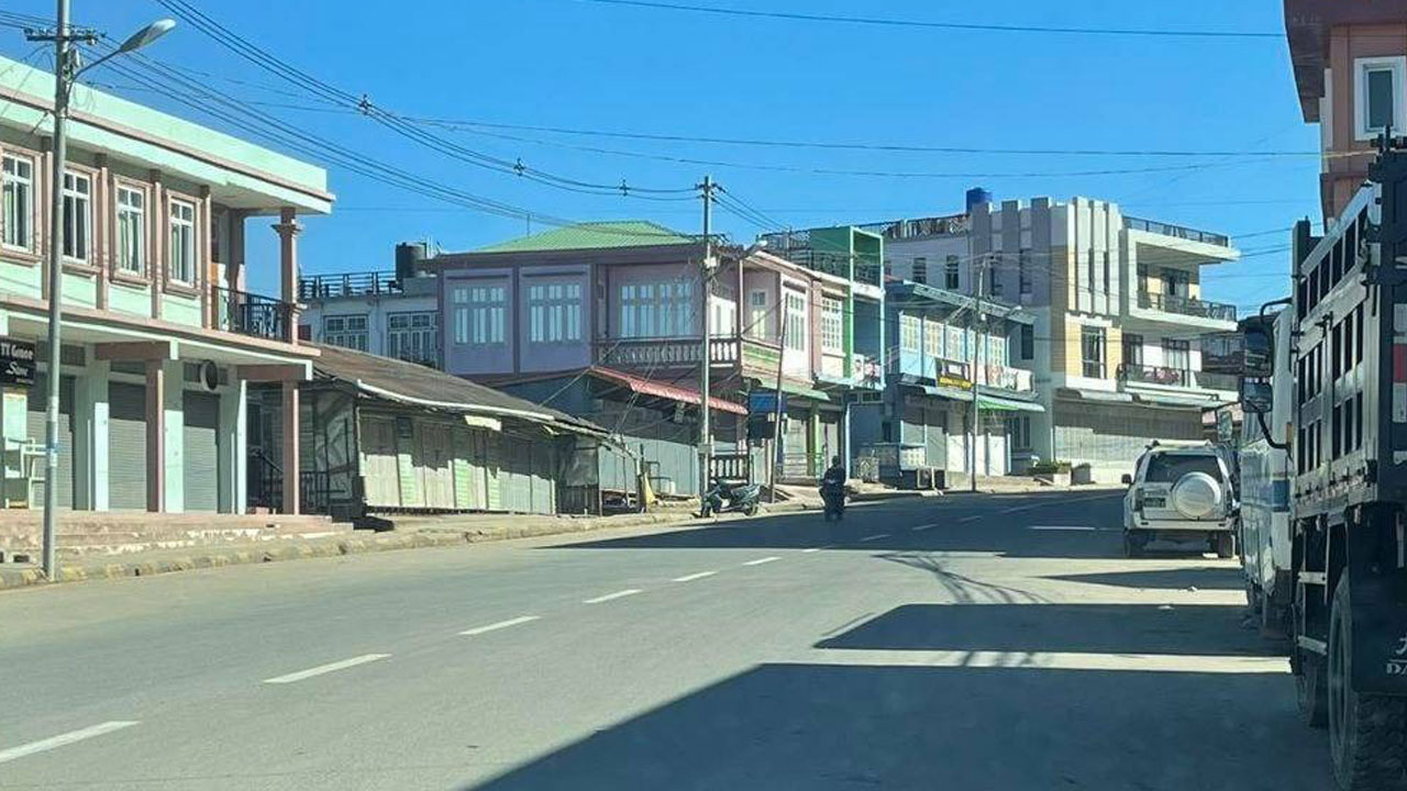ချင်းပြည်နယ်၊ ဟားခါးမြို့တစ်နေရာအား ၂၀၂၃ ခုနှစ် ဇန်နဝါရီလ ၁၁ ရက်နေ့က တွေ့ရစဉ်။ (Photo: Citizen Journalist)