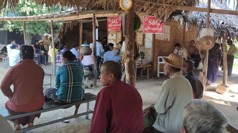 S & C ပရဟိတ အခမဲ့ဆေးခန်းကို ၂၀၂၄ ခုနှစ်၊ ဒီဇင်ဘာလ ၂၅ ရက်နေ့က တွေ့ရစဥ်။ (Facebook/ S & C မီးဘေးစစ်ဘေးပညာရေးကူညီစောင့်ရှောက်ရေးအဖွဲ့ ဓာတ်ပုံ)