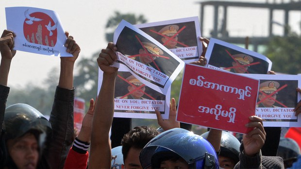 military coup protest military coup protest