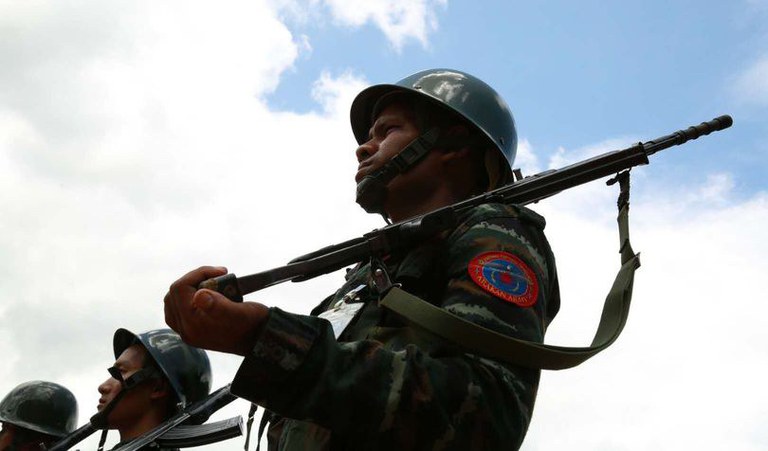 ရက္ခိုင့်တပ်တော် (AA) တပ်ဖွဲ့ဝင်များအား တွေ့ရစဥ်။ (Photo: AA)