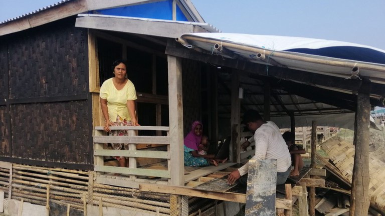 ကျောက်ဖြူမြို့မှ ကျောက်တစ်လုံးမွတ်စလင် ဒုက္ခသည် စခန်းအား ၂၀၂၃ ခုနှစ် ဧပြီလ ၂၄ ရက်နေ့က တွေ့ရစဉ်။ (Photo : RFA)