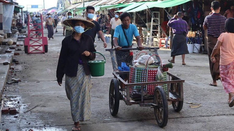 ရခိုင်ပြည်နယ် စစ်တွေမြို့အား ၂၀၁၆ ခုနှစ်၊ ဇန်နဝါရီလ ၂၅ ရက်နေ့က တွေ့ရစဥ်။ (Photo: RFA)