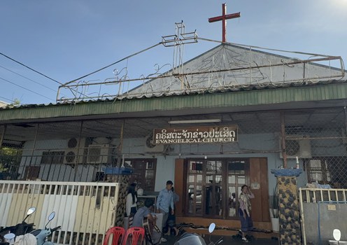 ໂບດຄຣິດ ແຫ່ງໜຶ່ງ ໃນນະຄອນຫຼວງວຽງຈັນ. ເດືອນພະຈິກ ປີ 2024