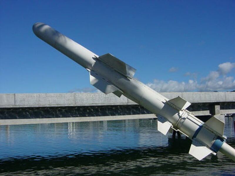 陆基鱼叉飞弹。(Harpoon_asm_bowfin_museum_维基百科)
