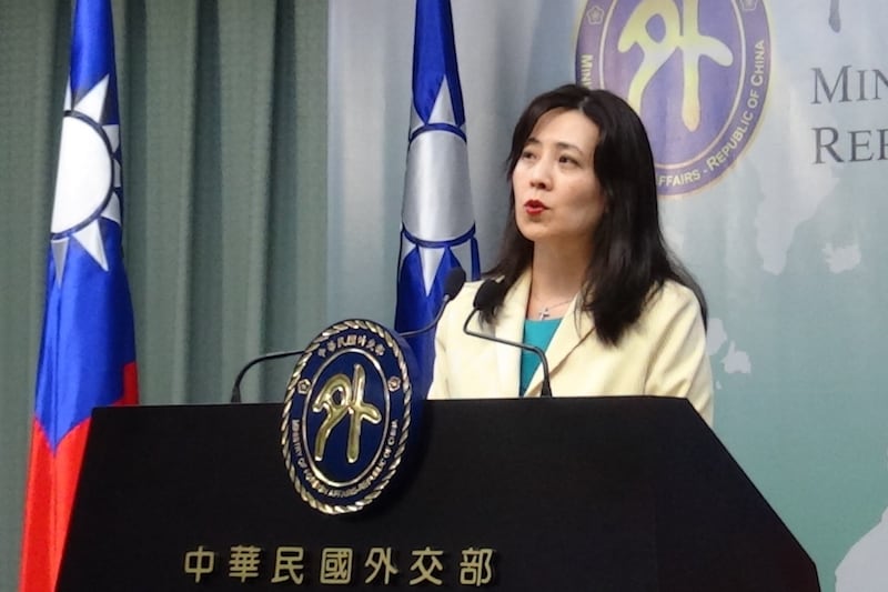外交部发言人欧江安。(记者夏小华摄)