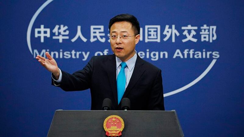 中国外交部发言人赵立坚12日在例行记者会上回应美澳印日“四方会谈”时说:“我们希望有关国家秉持开放、包容、共赢理念,不要搞封闭排他的‘小圈子',多做有利于地区和平、稳定与繁荣的事。”(美联社)