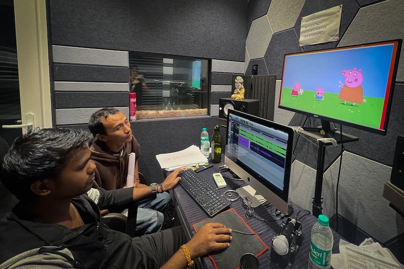 Tibetan version of the British cartoon series Peppa Pig is dubbed into Tibetan.