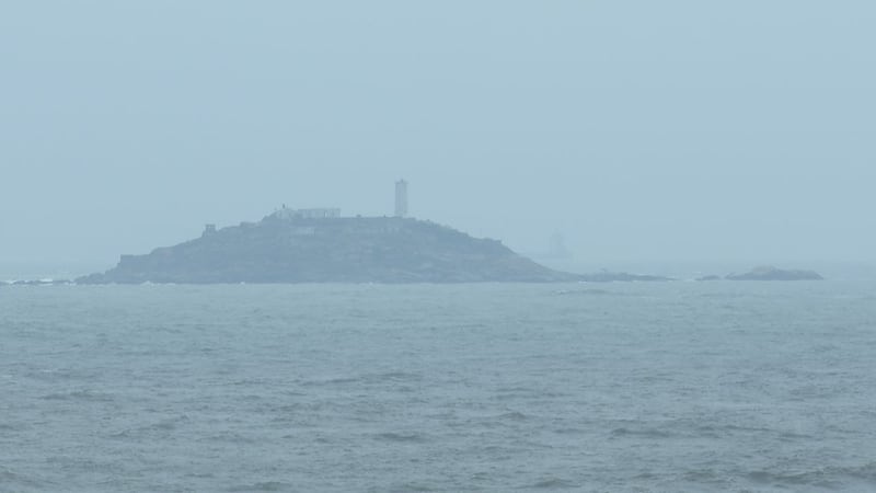 2月14日中国三无快艇翻覆酿二死事发地,在金门驻军的北碇岛外海。(记者李宗翰摄)