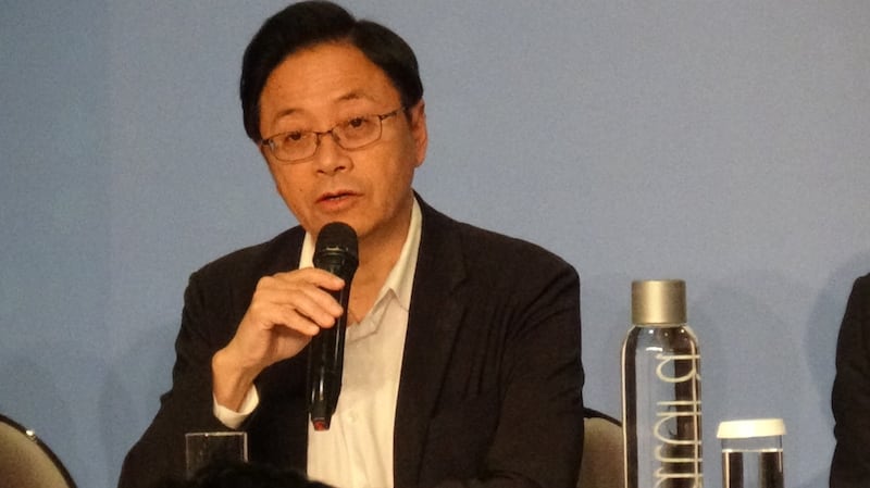 韩国瑜副手张善政。(记者夏小华摄)