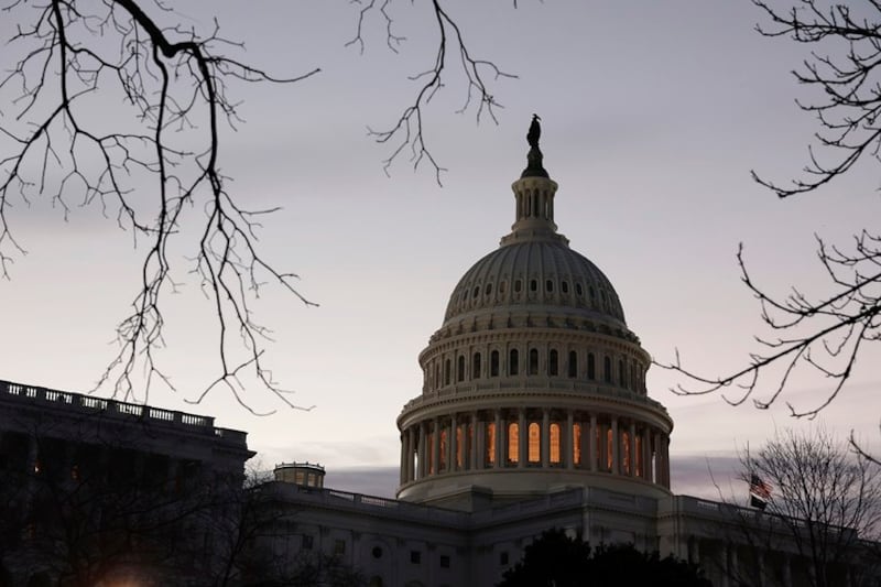 2022 年 1 月 6 日,华盛顿特区的美国国会大厦。 (Anna Moneymaker/Getty Images)