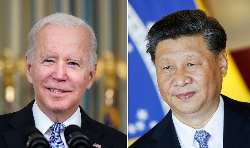 美国总统拜登与中国国家主席习近平(美联社)