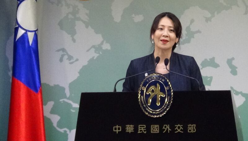 台媒报导所罗门外交部长近日将访台,外交部发言人欧江安5号在例行记者会上未作证实。(记者夏小华摄)