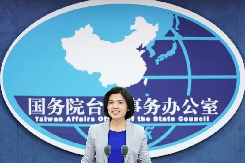 中国大陆国台办发言人朱凤莲。(路透)