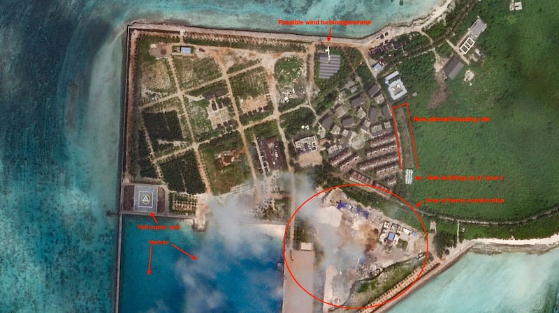 Tree Island, as of Oct. 7, 2020. Small, but notable changes imply greater human settlement on the island over the last six months.