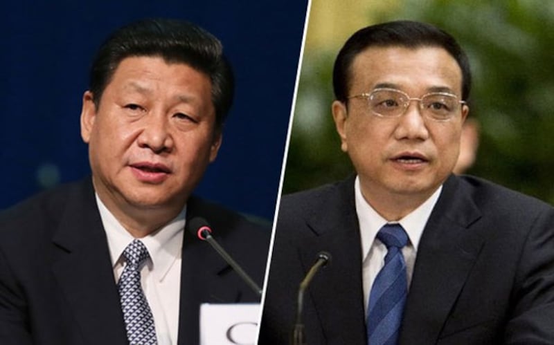 中国领导人习近平(左)与李克强(组合图片)