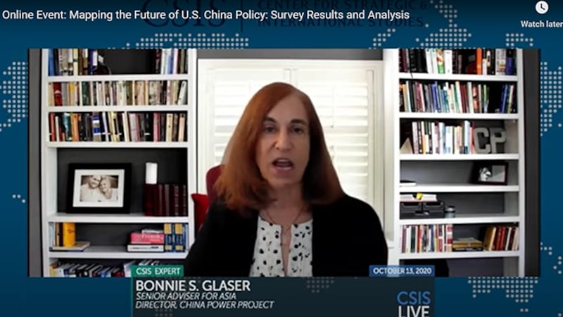 美国战略与国际研究中心中国力量项目主任葛莱仪(Bonnie Glaser)(视频截图)