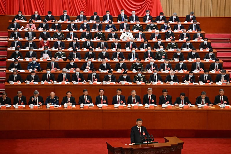 2022年10月16日,中共二十大开幕。(法新社)