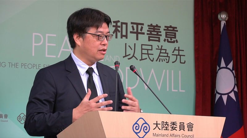 台湾主管两岸事务的大陆委员会主委邱垂正(法新社)