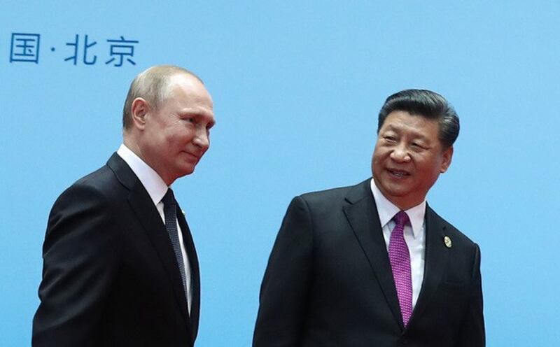 俄罗斯无力对抗中国“一带一路”,选择性合作,以拖待变。(AFP)