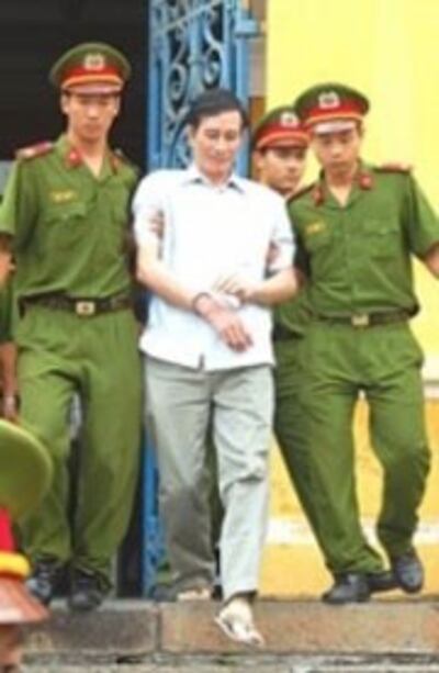 Anh Nguyễn Văn Hải bị công an đưa đi giam biệt tích. RFA file