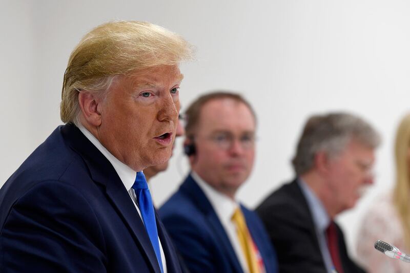 美国总统特朗普和中国国家主席习近平,2019年6月29日上午10点50分举行双边会谈。特朗普则回应说,他与习近平关系非常好,相信会面具建设性,希望双方抱着开放的态度,他认为这是一次非常有成效的会晤。(美联社)
