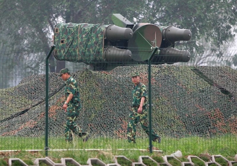 中国的一座地空导弹发射架(美联社资料图)