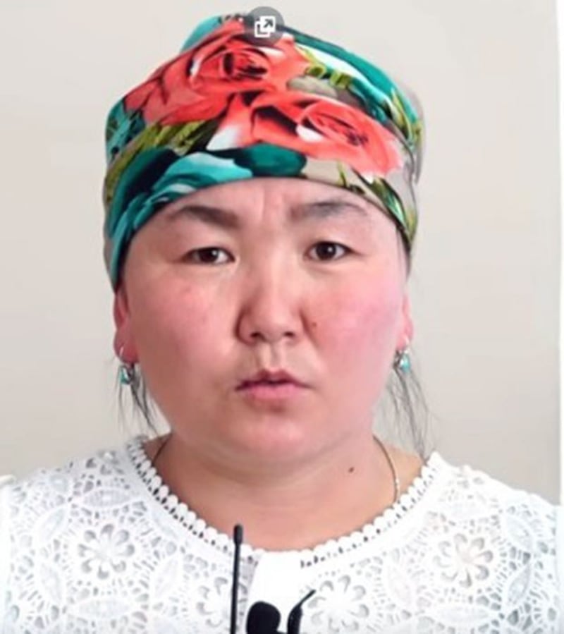 哈国公民古丽滋拉.阿吾叶里汗回新疆探亲,被关再教育营19个月。(阿塔珠尔特志愿者提供)