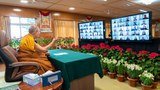 ཤེས་ཡོན་ནང་འཚེ་མེད་ཞི་བ་དང་བྱམས་སྙིང་རྗེའི་ཉམས་ལེན་གཉིས་སློབ་ཐུབ་པའི་འབད་བརྩོན་གནང་དགོས་པའི་བཀའ་སློབ་བསྩལ་བ།