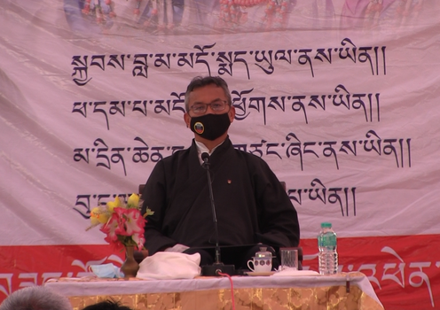 ༢༠༢༡སྲིད་སྐྱོང་འོས་མི་དབུ་དཀར་ཚང་སྐལ་བཟང་རྡོ་རྗེ་ལགས་ཀྱི་སྦེ་ལ་ཀོ་པི་གཞིས་ཁུངས་སུ་འོས་བསྡུའི་དྲིལ་བསྒྲགས་ཀྱི་གཏམ་བཤད་གནང་བ།