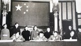 དྲག་པོའི་སྟོབས་ཤུགས་འོག་གྲོས་མཐུན་དོན་ཚན་བཅུ་བདུན་ཟེར་བ་བཞག་བཅུག་པ།