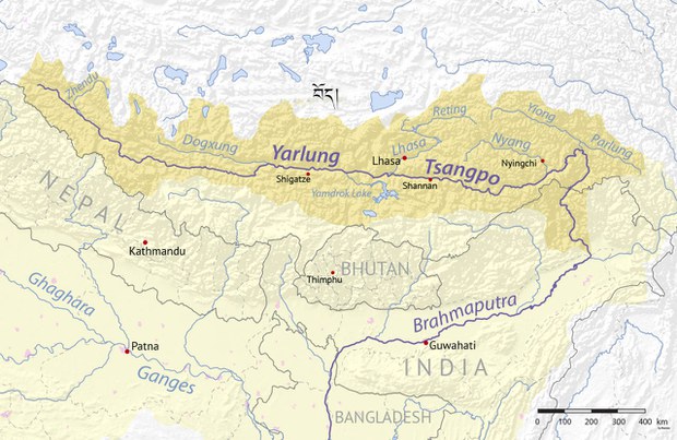 བོད་ཀྱི་ཡར་ཀླུངས་གཙང་པོའི་སྟེང་ཆུ་རགས་ཀྱི་འཛུགས་སྐྲུན།