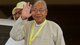 གསར་དུ་འདེམས་ཐོན་བྱུང་བའི་མ་ཡན་མར་གྱི་སྲིད་འཛིན་Htin Kyawམཆོག། ༢༠༡༦།༣།༡༥
