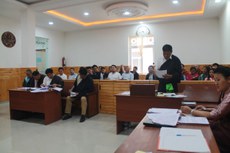 བོད་མིའི་སྒྲིག་འཛུགས་ཀྱི་ཆེས་མཐོའི་ཁྲིམས་ཞིབ་ཁང་གིས་ཁ་མཆུ་ཨང་༢༠་པའི་གྱོད་དོན་ཐད་ཞིབ་གཅོད་ཉན་ཞིབ་ཐེངས་བཞི་པ་གནང་སྐབས། ༢༠༡༩།༧།༢༦