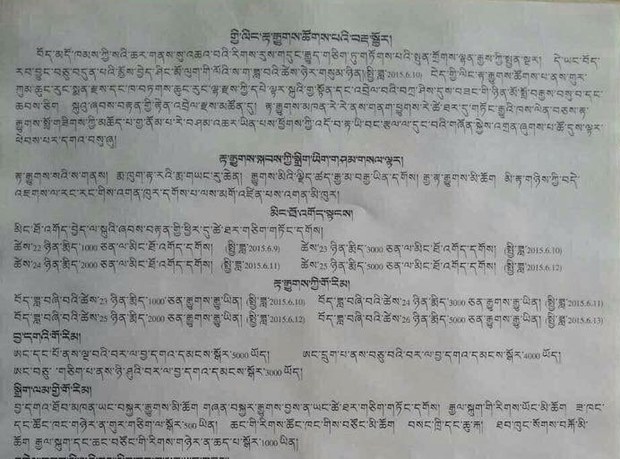 རྒྱ་གཞུང་གིས་བོད་མདོ་སྨད་རྨ་ཆུ་རྫོང་དུ་བོད་མི་གཉིས་འཛིན་བཟུང༌བྱས་པ།