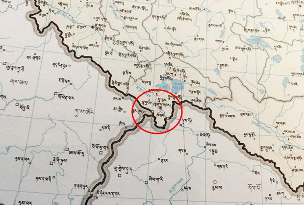 རྒྱ་གར་དང་བལ་ཡུལ་གྱི་ས་འབྲེལ་པུ་ཧྲང་ཕྱོགས་ཀྱི་ས་ཁྲ། 
