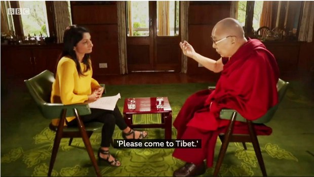 སྦི་སྦི་སི་(BBC)གསར་ལས་ཁང་གིས་༧གོང་ས་སྐྱབས་མགོན་ཆེན་པོ་མཆོག་ལ་བཅར་འདྲིའི་སྐབས། ༢༠༡༩།༦