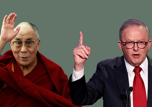 ༸གོང་ས་༸སྐྱབས་མགོན་ཆེན་པོ་མཆོག་གིས་སྐུ་ཞབས་ཨན་ཊོ་ནི་ཨལ་བྷ་ནི་སི་མཆོག་སླར་ཡང་ཨོ་སི་ཊི་ལི་ཡའི་སྲིད་བློན་དུ་བདམས་ཐོན་བྱུང་བར་འཚམས་འདྲི་མཛད།